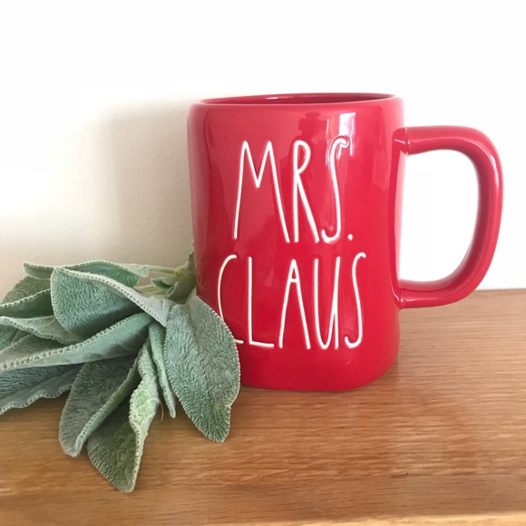 Rae Dunn Other - Rae Dunn by Magenta Ceramic Red Mrs. Claus Mug.